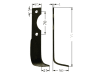 Fräsmesser 195 x 50 x 4 mm Bohrung 9 mm links/rechts für Agria Bodenfräse