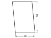 Seitenscheibe, klar, hinten, schiebbar, für Fritzmeier - Verdeck M711 und M771, Kabine M 711 (Verdeck); M 771 (Verdeck)