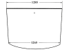 Frontscheibe, klar, , schiebbar, für Dieteg Verdeck F, FP, FPK 8000, Kabine F; FP; FPK 8000