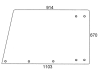 Türscheibe, klar, oben links/rechts, für Deutz-Fahr Agrocompact, Compact, Kabine C 1000–C 1200
