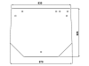 Heckscheibe, klar, 4-Loch-Befestigung, für Eicher VAC 656, 666, 680, Kabine Lochmann