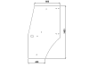 Türscheibe, grün, links/rechts, für Eicher VAC 656, 666, 680, Kabine Lochmann