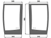 Frontscheibe, grün, unten rechts, geklebt, Siebdruck, für Case IH, Ford New Holland, Steyr, Kabine CS; CVT; CVX; TVT; T7000