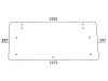 Heckscheibe, grün, 4-Loch-Befestigung, für Fiat -88, -90, 580, 680, 780, 880, 980, Kabine Superkomfort; CS 14; CS 15; CS 16; CS 17; CS 18; CS 19