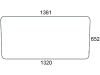 Front-/Heckscheibe, klar, Stärke 6 mm, für Mercedes-Benz MB-Trac