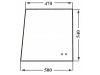 Seitenscheibe, 470/500 x 540 x 5 mm, klar, rechts, schiebbar, für Fritzmeier - Verdeck 771 mit Aluschiene