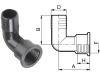 Agrotop Schlauchanschluss G 3/4" IG (BSP) Ø Tülle 20 mm 90 ° gebogen, 10610