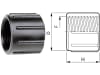 Agrotop Muffe G 1/2" IG (BSP) H 19 mm Länge 43 mm mit Innengewinde (IG), 10778