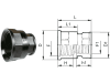 Agrotop Reduzierstück G 1 1/2" IG (BSP) / G 1 1/4" IG (BSP) N/A h1 25 mm Länge 55 mm mit beidseitig Innengewinde (IG), 10800