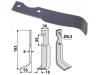 Industriehof® Fräsmesser links 193 x 30 x 6 mm, Bohrung 8,5 mm für B.C.S., BCS-13L