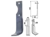 Industriehof® Fräsmesser links/rechts 195 x 40 x 5 mm, Bohrung 9 mm für Benassi Z4