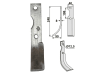 Industriehof® Fräsmesser rechts 248 x 40 x 8 mm, Bohrung 12,5 mm für Kuhn, Maletti, MAL-10R