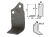 Industriehof® Fräsmesser rechts 175 x 80 x 6 mm, Bohrung 14,5 mm für Maschio, MAS-11R