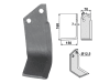 Industriehof® Fräsmesser rechts 168 x 70 x 7 mm, Bohrung 12,5 mm, Gewicht 0,9 kg für Muratori, MUR-12R