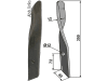 Industriehof® Rollspatenmesser links 350 x 40 x 12 mm Bohrung 12 mm für "Dyna-Drive", 31-1240BO-L