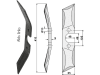 Industriehof® Rollspatenmesser links/rechts 410 x 65 x 9 mm Bohrung 13 mm für Rabe