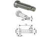 Industriehof® Bolzen Ø 20 x 71 mm, Bohrung 5 mm für Gyro, 63-NIC-81