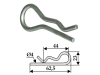 Industriehof® Spezialfederstecker Ø 4,0 mm x 62,5 mm, für Gyro, 63-NIC-82