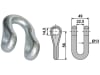 Industriehof® Schäkel gerade, Bohrung 14,5 mm, für Orsi, 63-ORS-08