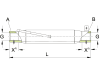 Walterscheid Stufenrohr "OL-B", 470 mm, M 30, Rechts-/Linksgewinde, für Spindeloberlenker, 1309698