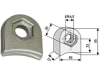 Industriehof® Halter 55 x 50 x 17 mm, Bohrung 16,5 mm, mit Sechkantansatz universal Schlegelmesser, 63-RM-904