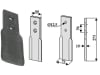 Industriehof® Schlegelmesser 273 x 60/75 x 10 mm, Bohrung 12,5 mm, für Cosmotor Grabenfräsen, 633-SCO-01