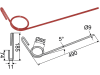 Industriehof® Striegelzinken 480 x 9 mm für Saatstriegel Nordsten, Saxonia, Stegsted, Väderstad, 10.ST-VÄ-1