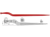 Industriehof® Frontladerzinken 820 mm, M 22 x 1,5, spitz, gekröpft, für Alö, 18859