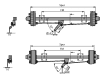 BPW Rückfahrautomatikachse "GS 4006" mit Bremse S 3006-7 RAZG, FM  1.000 mm, BA 200 LV, Spur 1.500 mm