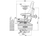 Grammer Traktorsitz "Maximo® Dynamic", luftgefedert, High-Performance-Stoff, anthrazit/grün/silber