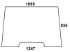 Frontscheibe, klar, Stärke 5 mm; 6,8 mm für Massey Ferguson 300