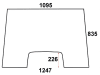 Frontscheibe, klar, Ausschnitthöhe 226 mm, für Massey Ferguson 300