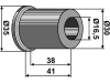 Industriehof® Buchse 38/41 x 6,75/9,25 mm, Ø innen 16,5 mm, Ø außen 38 mm; 41 mm, für Breviglieri Kreiseleggenzinken, 31-3252