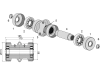 Industriehof® Lagerung mit Rillenkugellager, 185 x 115 mm für Vierkantwelle 28 x 28, universal, 31-0001-28