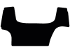Fußmatte Velours schwarz, ohne Mittelteil, für Case IH Traktor Farmall C, U, U Pro, ab Bj. 14