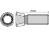 Industriehof® Scharschraube M 16 x 2 x 85 mm - 12.9, Konus, 1 flache Seite, für Kverneland, 1685S.KV