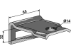 Industriehof® Zinkenhalter "C" für Kultizinken 45 x 10 mm, Passender Rahmen 50 x 12 mm für Dal-Bo, 1.445105