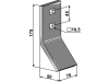 Industriehof® Verschleißteil gebogen 175 x 70 x 10 mm für Väderstad, 10.1045-9