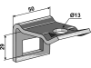 Industriehof® Zinkenhalter "D" für Federzinken 32 x 10 mm, Passender Rahmen 40 x 10 mm für universal, 1.HH17-3400