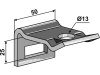 Industriehof® Zinkenhalter "D" für Federzinken 32 x 10 mm, Passender Rahmen 40 x 15 mm für universal, 1.HH17-3403