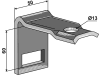 Industriehof® Zinkenhalter "C" für Federzinken 32 x 10 mm, Passender Rahmen 50 x 50 mm für universal, 1.10159