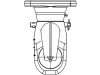 Walterscheid Kugeleinsatz "Kugel 80", KFD800-4/KFD800-45, für Adapterplatte mit Flansch B x H 140 × 80 mm x 17; 21 mm, für Traktor mit Anhängebock