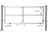 Patura Abtrennung "R3", 295 – 405 cm, 3 Horizontalstreben, 323002