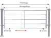 Patura Abtrennung für Kälber, 290 – 400 cm, leicht, 5 Horizontalstreben, 323071