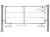 Patura Abtrennung "R4", 395 – 505 cm, 4 Horizontalstreben, 323023