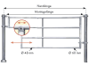 Patura Abtrennung "R4", 355 – 455 cm, mit Ausschnitt für Tränken, 4 Horizontalstreben, 323222