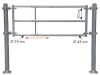 Patura Abtrennung "T3", 250 – 420 cm, 3 Horizontalstreben, 323595