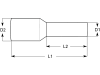 Herth + Buss Kabelendhülse 0,75 mm², weiß, teilisoliert, 50 252 171