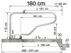 Patura Liegeboxenbügel "Classic" für Großvieh, Ø Rohr 60,3 mm, Länge 1,80 m, Höhe 1,15 m, 334522