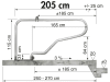 Patura Liegeboxenbügel "Classic" für Großvieh, Ø Rohr 60,3 mm, Länge 2,05 m, Höhe 1,15 m, 334526